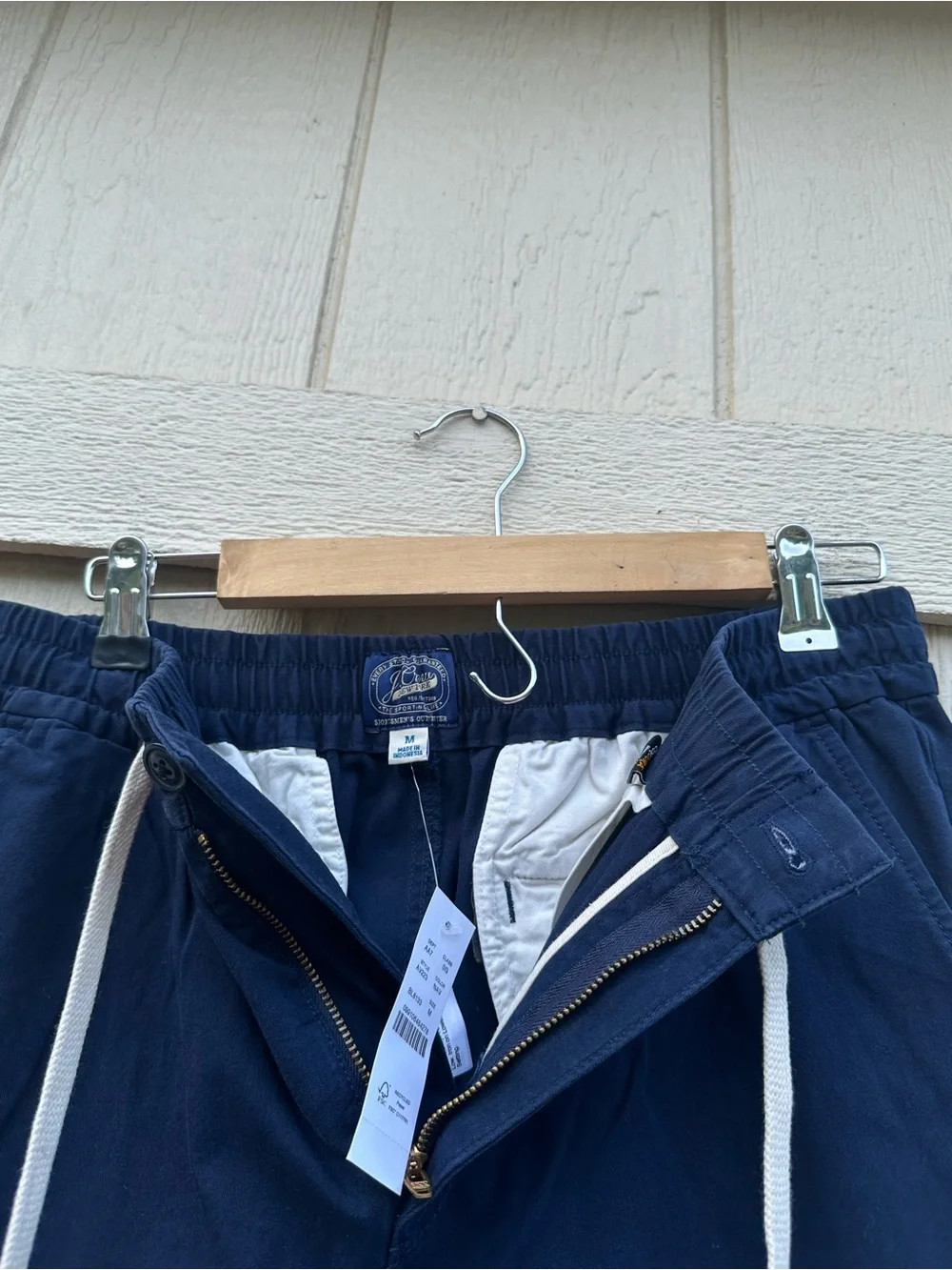 J.Crew Dock Pant Mens M Navy Blue New NWT Cotton Blend Stretch AV223